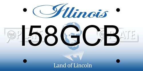 I58GCB Illinois License Plate