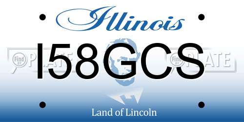 I58GCS Illinois License Plate