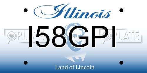 I58GPI Illinois License Plate