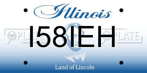 I58IEH Illinois License Plate