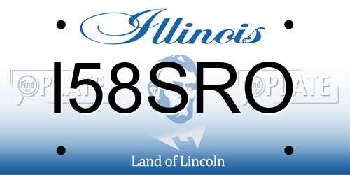 I58SRO Illinois License Plate