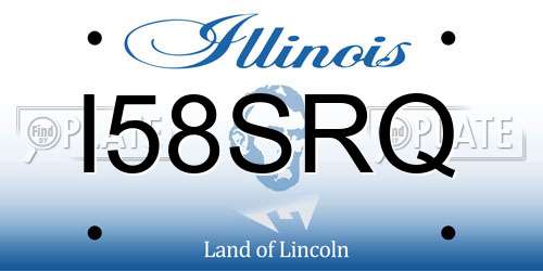 I58SRQ Illinois License Plate