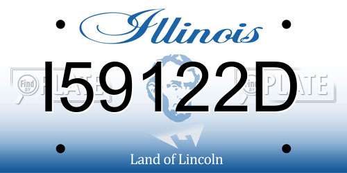 I59122D Illinois License Plate
