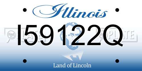 I59122Q Illinois License Plate