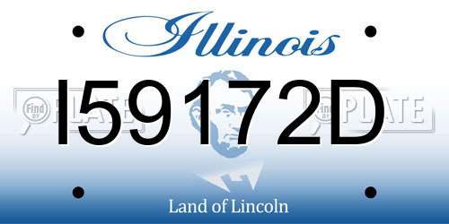 I59172D Illinois License Plate