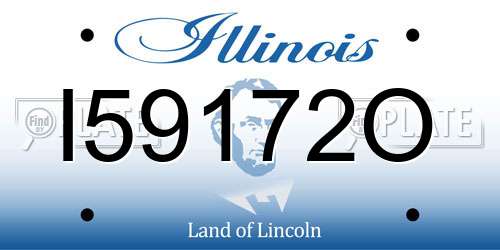 I59172O Illinois License Plate