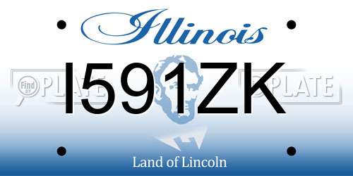 I591ZK Illinois License Plate