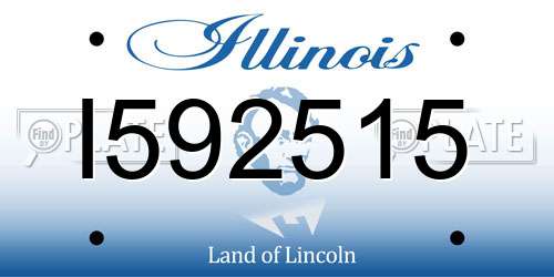 I592515 Illinois License Plate