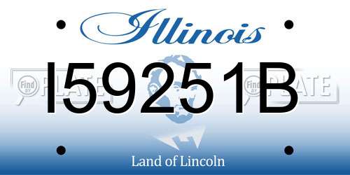 I59251B Illinois License Plate