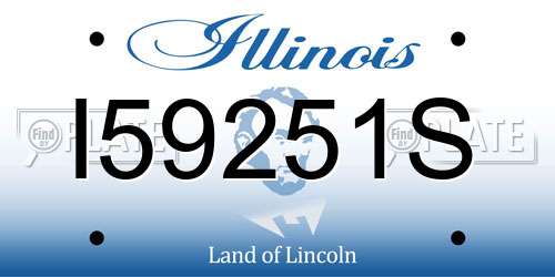 I59251S Illinois License Plate