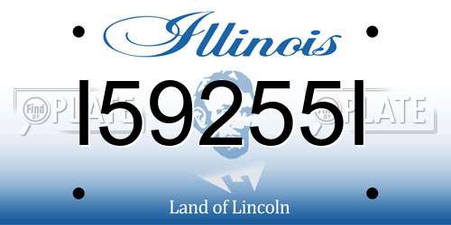 I59255I Illinois License Plate