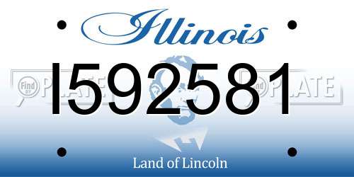 I592581 Illinois License Plate