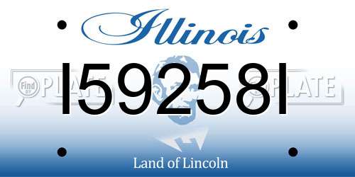 I59258I Illinois License Plate