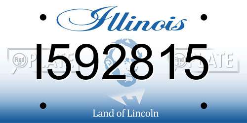 I592815 Illinois License Plate