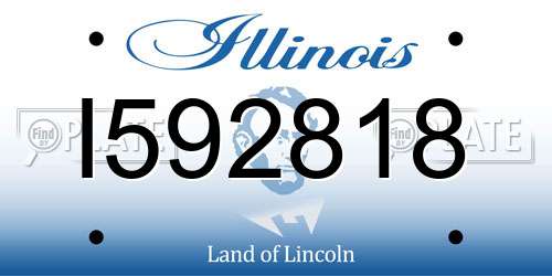 I592818 Illinois License Plate