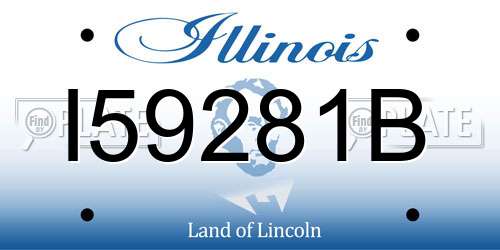 I59281B Illinois License Plate