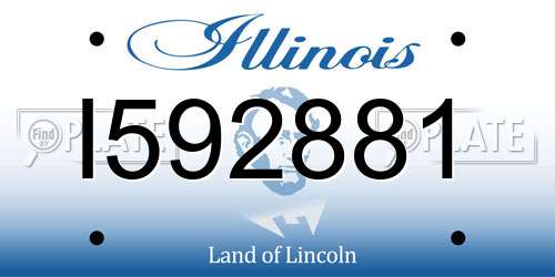I592881 Illinois License Plate