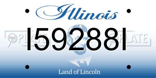 I59288I Illinois License Plate
