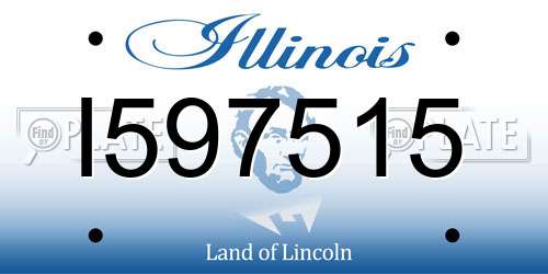 I597515 Illinois License Plate