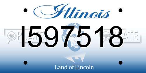 I597518 Illinois License Plate