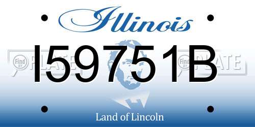 I59751B Illinois License Plate