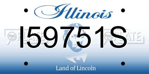 I59751S Illinois License Plate