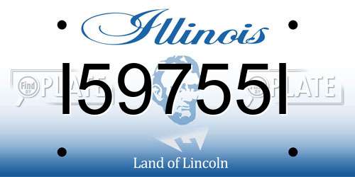 I59755I Illinois License Plate