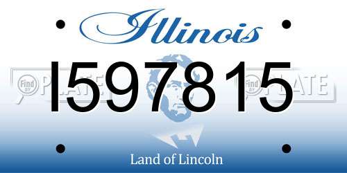 I597815 Illinois License Plate