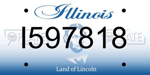 I597818 Illinois License Plate