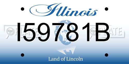 I59781B Illinois License Plate