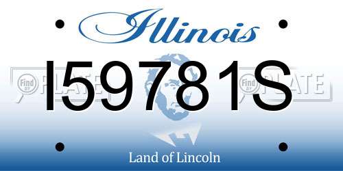 I59781S Illinois License Plate