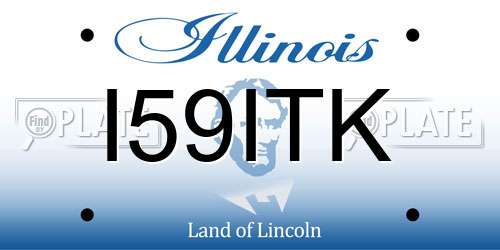 I59ITK Illinois License Plate