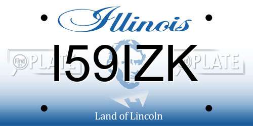 I59IZK Illinois License Plate