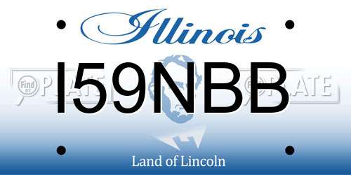 I59NBB Illinois License Plate