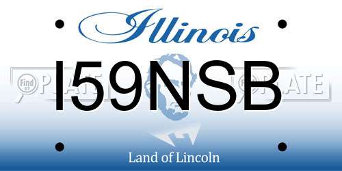 I59NSB Illinois License Plate