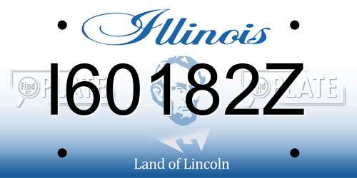 I60182Z Illinois License Plate