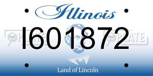 I601872 Illinois License Plate
