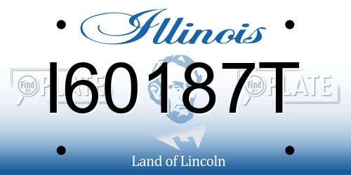 I60187T Illinois License Plate