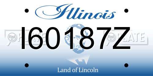 I60187Z Illinois License Plate