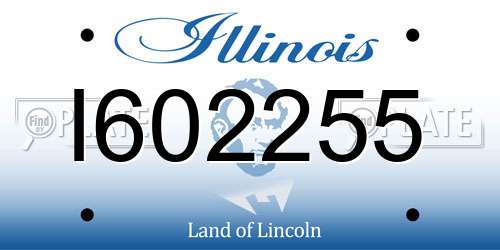 I602255 Illinois License Plate
