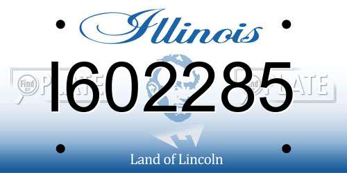 I602285 Illinois License Plate