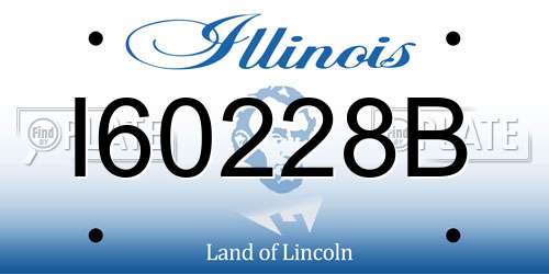 I60228B Illinois License Plate