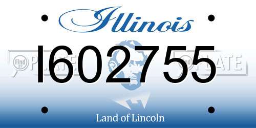 I602755 Illinois License Plate