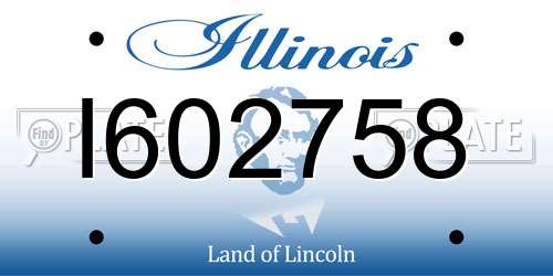 I602758 Illinois License Plate