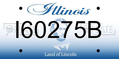 I60275B Illinois License Plate