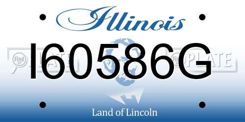 I60586G Illinois License Plate