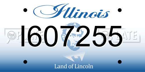 I607255 Illinois License Plate