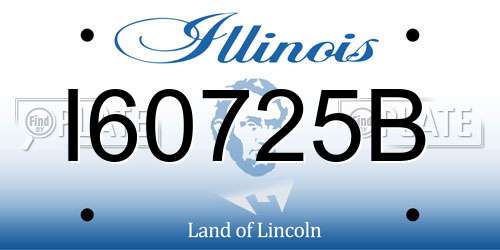 I60725B Illinois License Plate