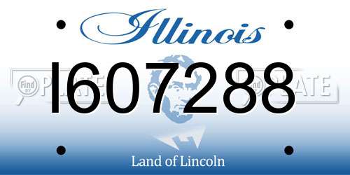 I607288 Illinois License Plate