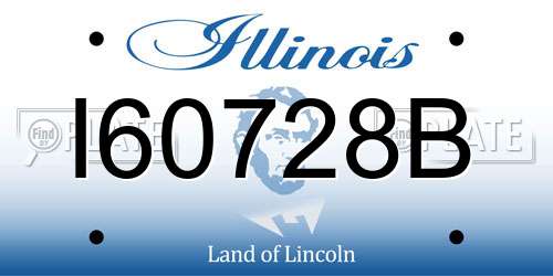 I60728B Illinois License Plate